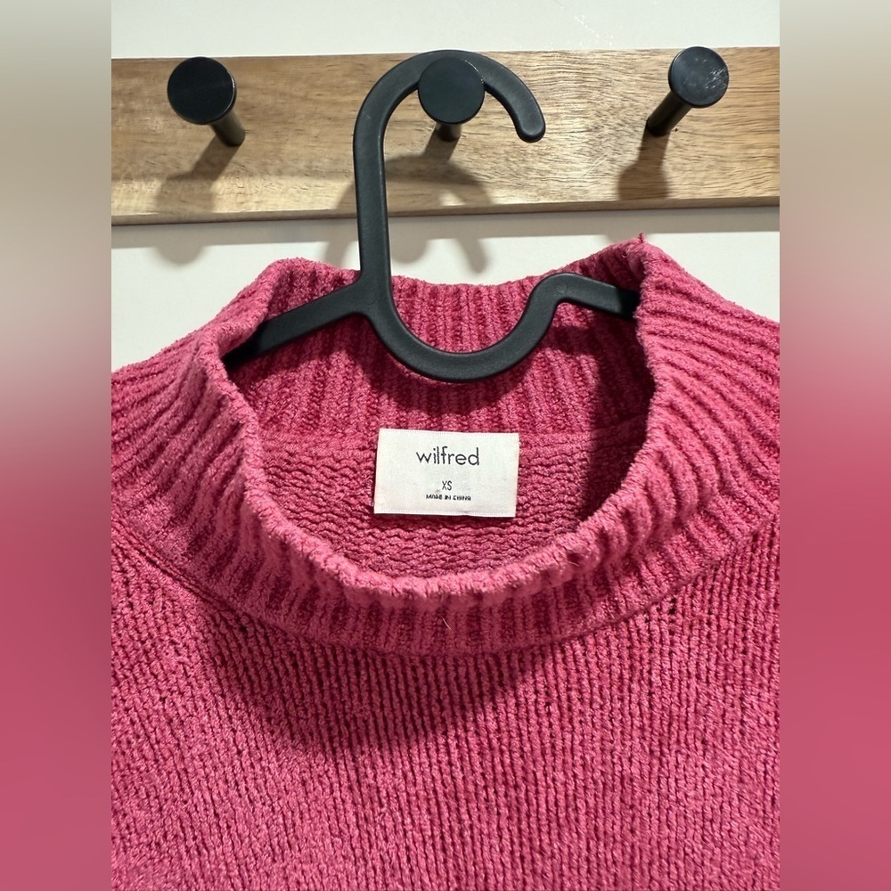 Wilfred Raspberry Turtleneck Sweater - Picture 3 of 4